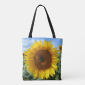 プリントのトートバックをくまなくヒマワリのカスタム トートバッグ (裏面)