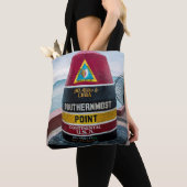 プリントのトートバックをくまなく最南ポイント トートバッグ (クローズアップ)