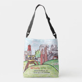 プリントのトートバックをくまなく緑のARTivity クロスボディバッグ (裏面)