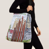 プリントのトートバックをくまなく緑のARTivity クロスボディバッグ (クローズアップ)
