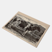 プリントのホルスタイン19世紀な牛 ドアマット (アングル)