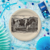 プリントのホルスタイン19世紀な牛 ペーパープレート (パーティー)