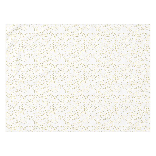 プリントのミニマリストの休日をくまなく金ゴールドの星 テーブルクロス (正面(横))