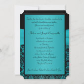 プリントのリボン付き 25周年 誕生日招待状 招待状 (裏面)