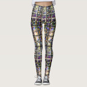 プリントのレギンスをくまなくステンドグラスの花 レギンス (正面)