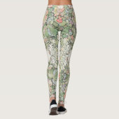 プリントのレギンスをくまなくミュシャのアールヌーボーの花 レギンス (裏面)