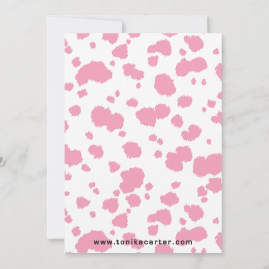 プリントの女性のカーボーイのベビーシャワーの招待状 招待状 (裏面)