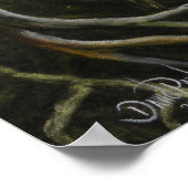 プリントの時計型アイズウルフ写真 ポスター (角)