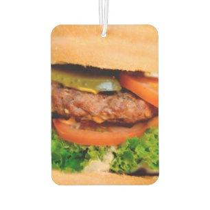 プリントの食糧をくまなくおもしろいなハンバーガーのチーズバーガー カーエアーフレッシュナー