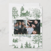 プリントまたはデジタルのヴィンテージクリスマスフォトカード シーズンカード (裏面)