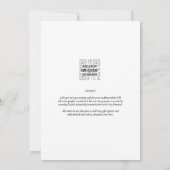 プリントまたはデジタルダウンロード結婚式INVITE白 招待状 (裏面)