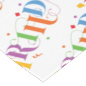 プリントをくまなくハッピーバースデー テーブルクロス (アングル)