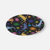 プリントをくまなく多彩ヤモリのトカゲ ペーパープレート (アングル)