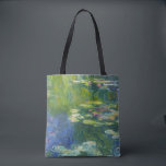 プリントをくまなくMonetのスイレンのトートバック トートバッグ<br><div class="desc">MONETのスイレンはこれlilly、Givernyで彼の庭の1919年に絵を描かれる"Le Bassin補助のNympheas"絵を描くクロード・モネの水からの詳細フランスです。</div>