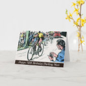 プリントを循環させるヴィンテージ カード (黄色い花)