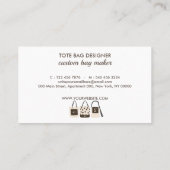 プリントオンデマンドモノグラムトートバッグ 名刺 (裏面)