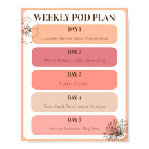 プリントオン・デマンド小規模企業ピーチウィークリーポスター