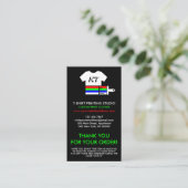 プリントオン・デマンド衣服洗い説明書 名刺 (スタンド正面)