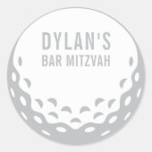 プリントオーダーエンベロープパーティー好意シールゴルフボール ラウンドシール (正面)