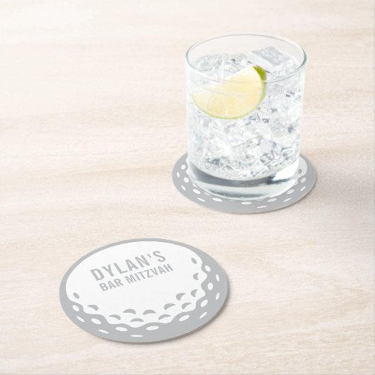 プリントオーダ特別イベントゴルフバー(ユダヤ教の)バル・ミツバー ラウンドペーパーコースター (インサイチュ)
