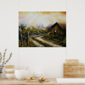 プリントオールドダートロード ポスター (キッチン)