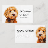 プリントカイトプードルドッググルーミング 名刺 (正面/裏面)