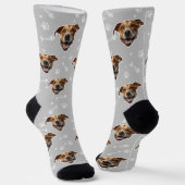 プリントカスタムあなたの写真ペット顔ソックスのパーソナライズ ソックス (傾斜あり)
