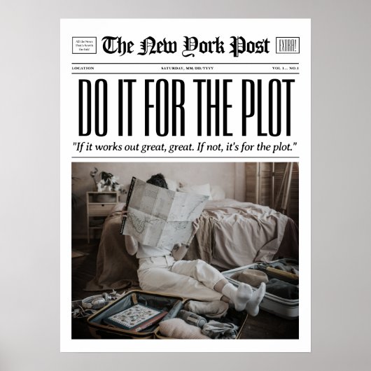 プリントカスタムはプロット女の子の芸術のためにそれを行う ポスター (正面)