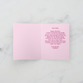 プリントカスタムマピンクタイガー誕生日カード カード (内部)