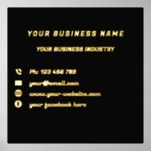 プリントカスタム会社ブラックゴールドフォイル 箔ポスター (正面)