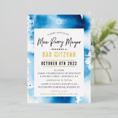 プリントカスタム注文7 x 5インチマックスのバー（ユダヤ教の）バル・ミツバーFo 箔招待状 (立ち正面)