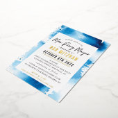 プリントカスタム注文7 x 5インチマックスのバー（ユダヤ教の）バル・ミツバーFo 箔招待状 (回転した状態)