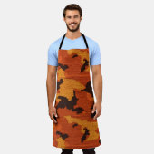 プリントカスタムBBQエプロンCREF大型シェフ用 エプロン (着用した状態)