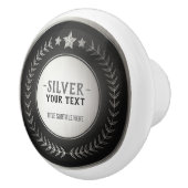 プリントカスタムDIYメダルシルバーチャンピオン編集可能 セラミックノブ (右)