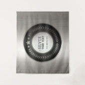 プリントカスタムDIYメダルシルバーチャンピオン編集可能 タペストリー (正面)