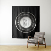 プリントカスタムDIYメダルシルバーチャンピオン編集可能 タペストリー (インサイチュ)