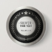 プリントカスタムDIYメダルシルバーチャンピオン編集可能 缶バッジ (正面)