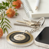 プリントカスタムDIYメダル金ゴールド#1チャンピオン編集可能 キーホルダー (正面右)