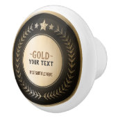 プリントカスタムDIYメダル金ゴールド#1チャンピオン編集可能 セラミックノブ (右)