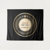 プリントカスタムDIYメダル金ゴールド#1チャンピオン編集可能 タペストリー (正面(横))