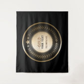 プリントカスタムDIYメダル金ゴールド#1チャンピオン編集可能 タペストリー (正面)