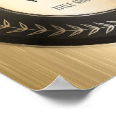 プリントカスタムDIYメダル金ゴールド#1チャンピオン編集可能 ポスター (角)