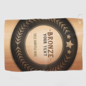 プリントカスタムDIYメダル青銅チャンピオン編集可能 ゴルフタオル (横)