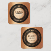 プリントカスタムDIYメダル青銅チャンピオン編集可能 スクエア名刺 (正面/裏面)