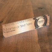 プリントカスタムDIYメダル青銅チャンピオン編集可能 デスクネームプレート (側面)