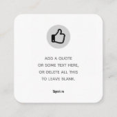 プリントカスタムDIY MEDALシルバーADD YOUR LOGO EDIT スクエア名刺 (裏面)