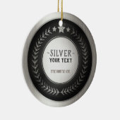 プリントカスタムDIY MEDALシルバーADD YOUR LOGO EDIT セラミックオーナメント (右)
