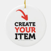 プリントカスタムDIY MEDALシルバーADD YOUR LOGO EDIT セラミックオーナメント (裏面)