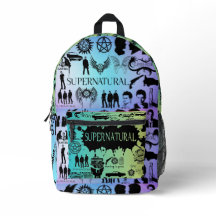 プリントカットシューバックパック超自然的