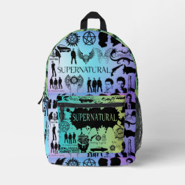 プリントカットシューバックパック超自然的 プリントバックパック